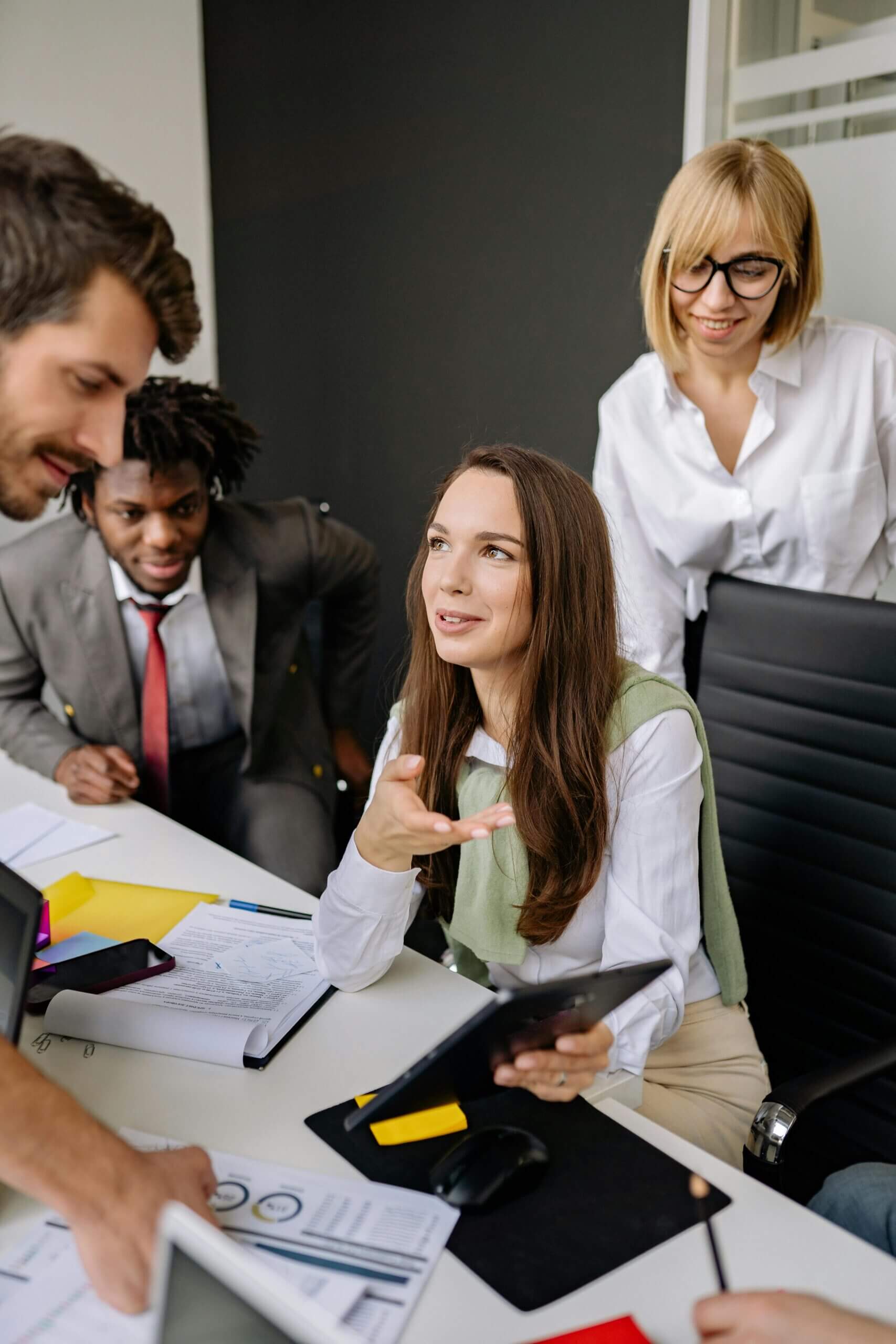 Business owner discussing financial planning strategies with a consultant.