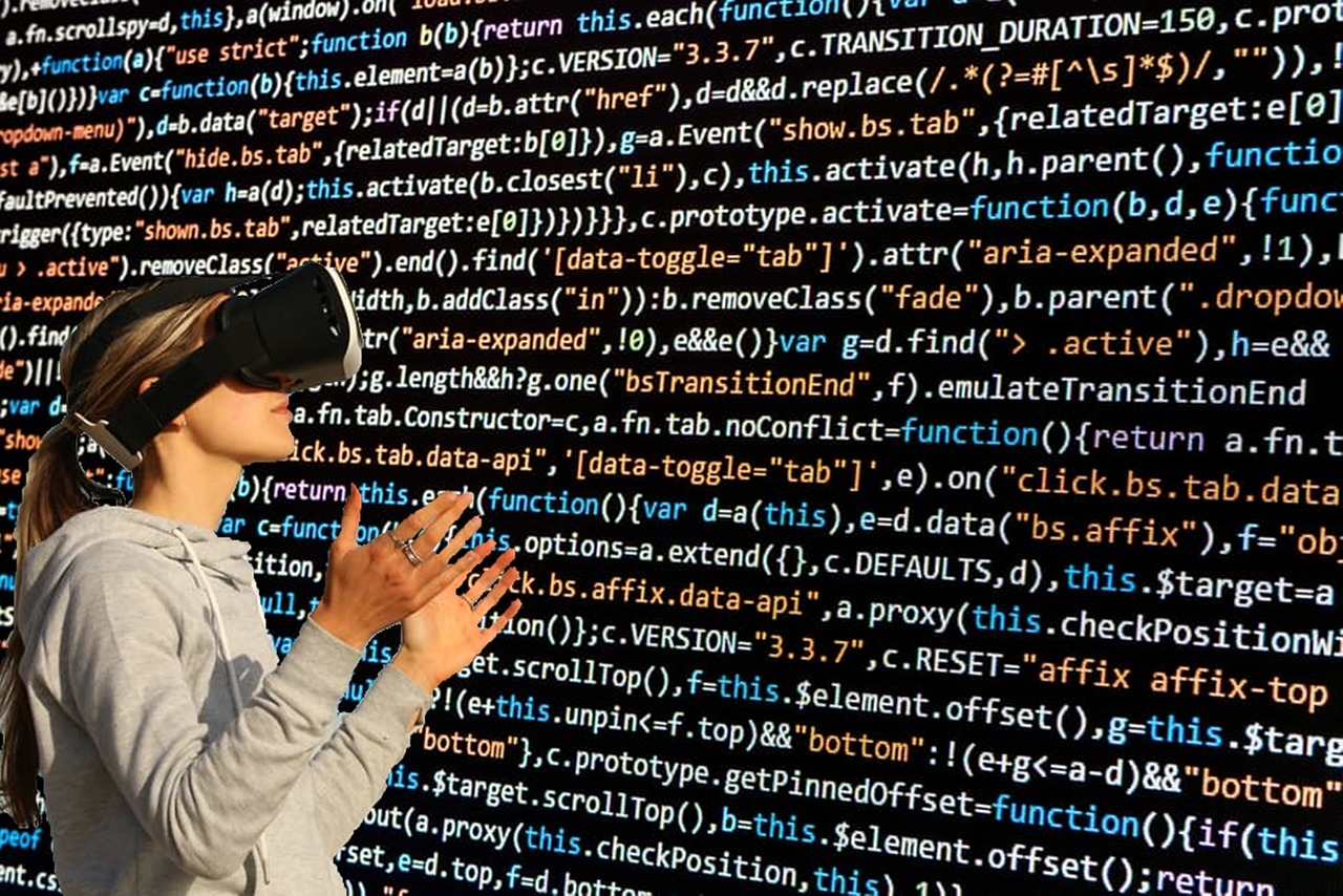 Student using a virtual reality headset in a classroom setting, representing innovative learning technologies