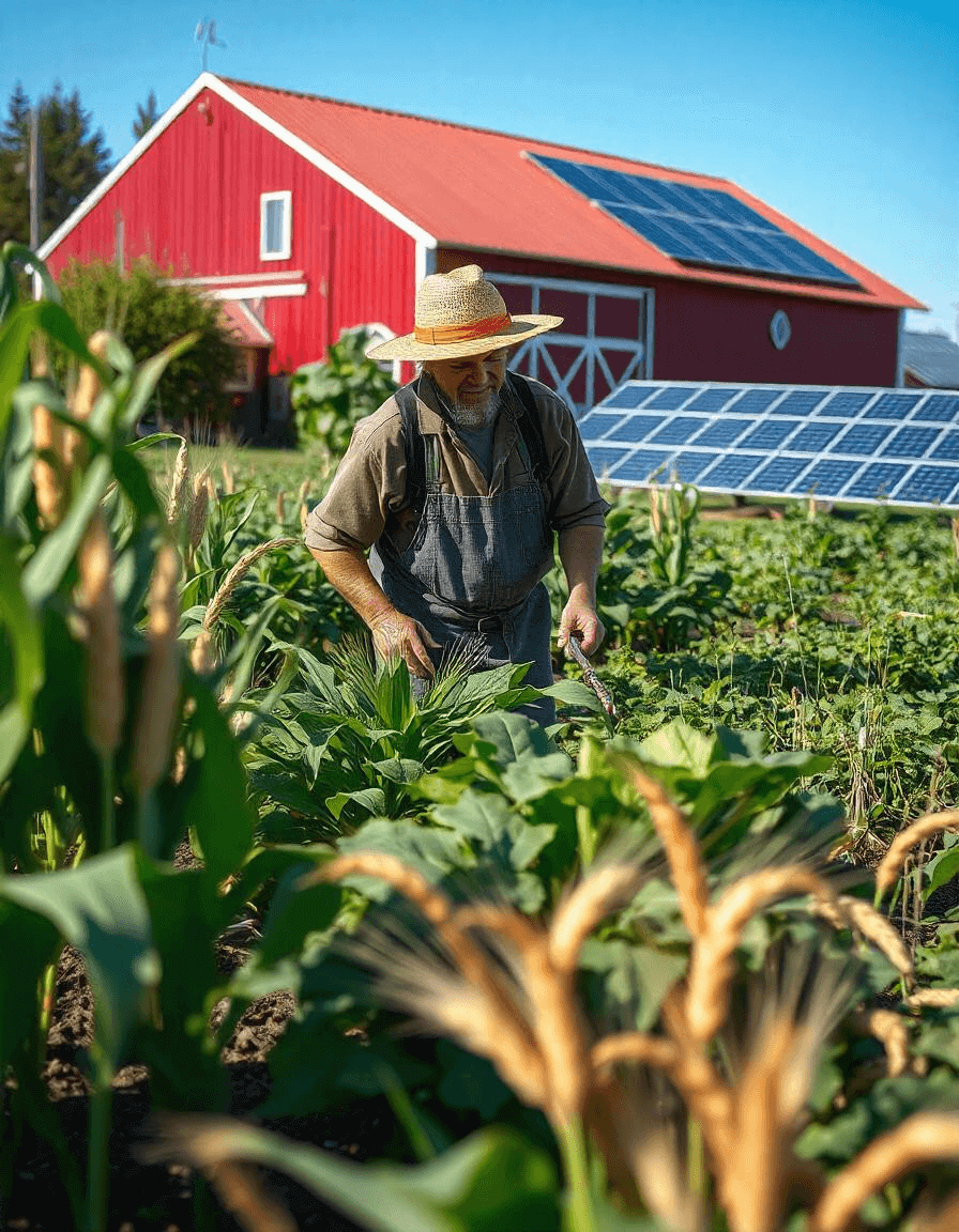 A picturesque farm showcasing Sustainable Agriculture in Canada with eco-friendly practices