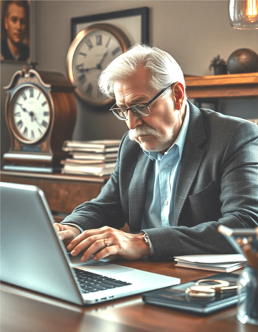 Entrepreneur using cash flow management services on a laptop to track business finances and cash flow.