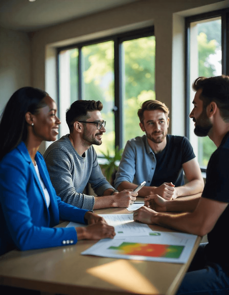 A startup team analyzing customer feedback to improve their product.