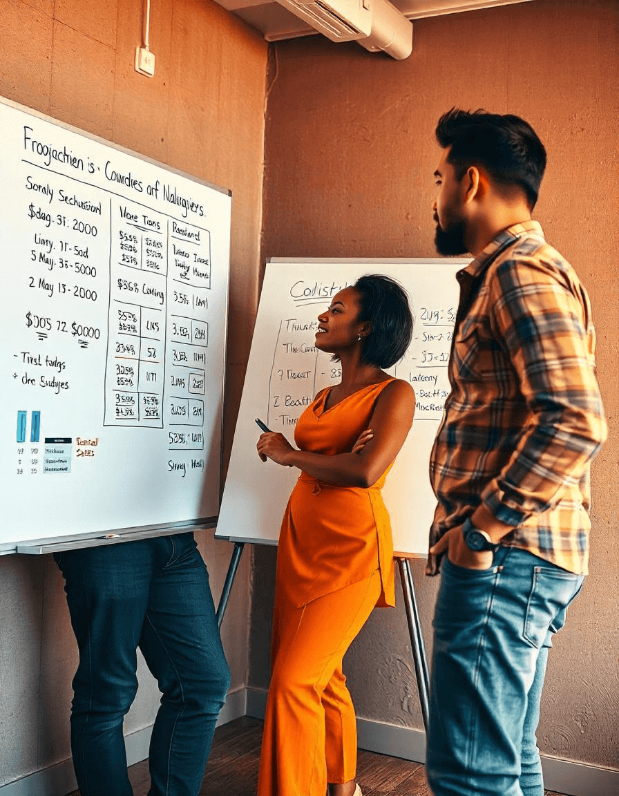 A financial planner reviewing real estate investment options on how to build wealth through real estate